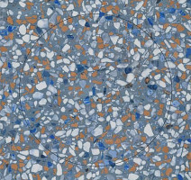 Кварцвиниловые полы Forbo Allura Material 63592DR7 blue terrazzo circle фото 1 | FLOORDEALER